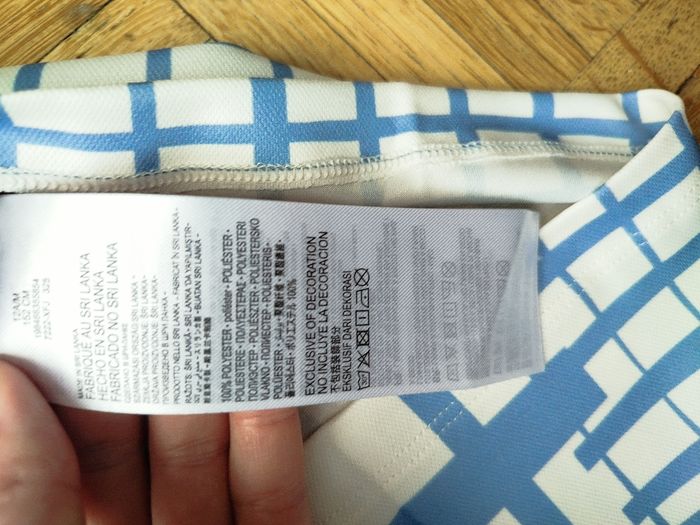 Polo blanc bleu Lacoste garçon 12 ans neuf - photo numéro 4