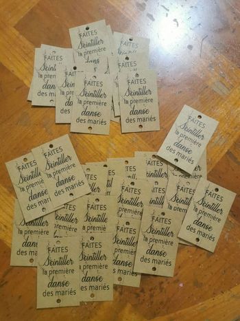 Lot de 35 étiquettes faites scintiller la première danse des mariés