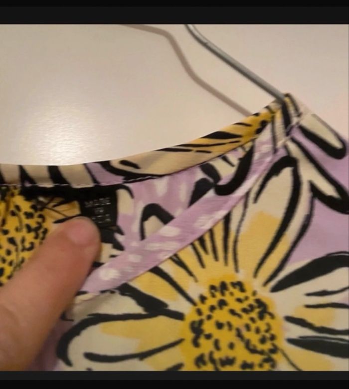 Robe courte nouée à la taille imprimé floral Jaune 38 - photo numéro 3