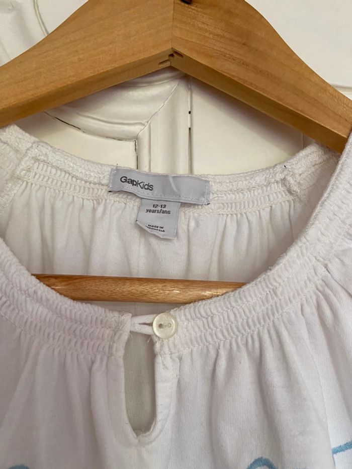 Blouse en jersey brodé Gap 12/13 ans - photo numéro 4