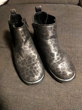 Bottines fille 33 panthère noir liberto