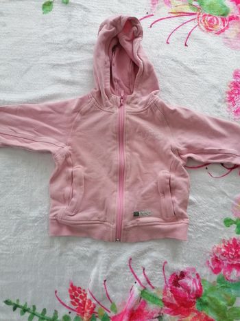 Joli Gilet zip à capuche 18 mois fille
