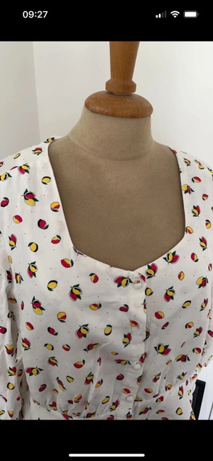 Blouse courte citrons La Redoute - M38 - photo numéro 2