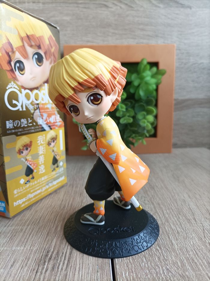 Figurine Zenitsu Agatsuma Demon Slayer Kimetsu no yaiba banpresto qposket Bandai - photo numéro 3