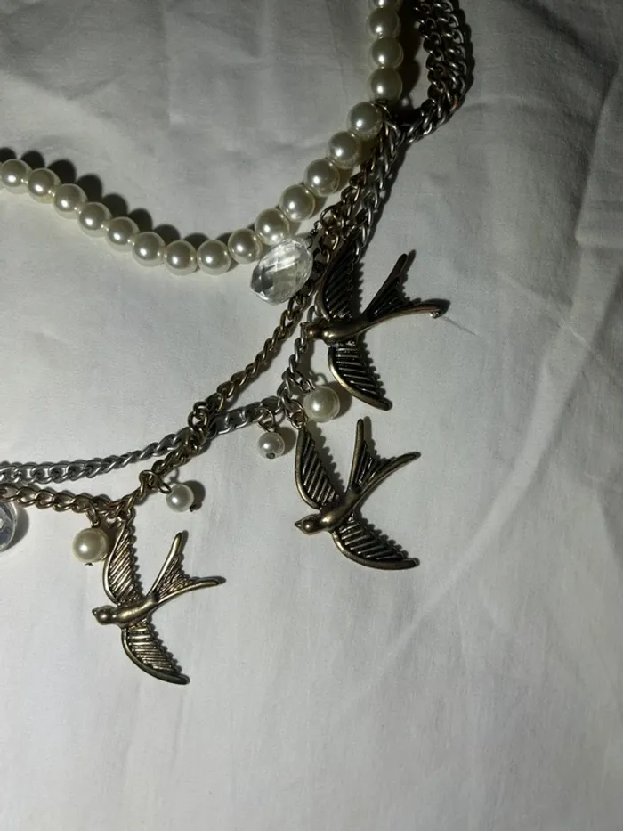 Collier à perles blanches - photo numéro 3