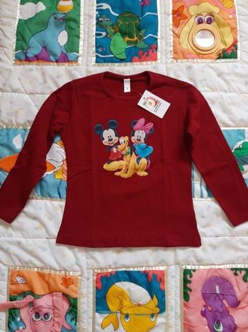 T shirt manche longue minnie et mickey neuf