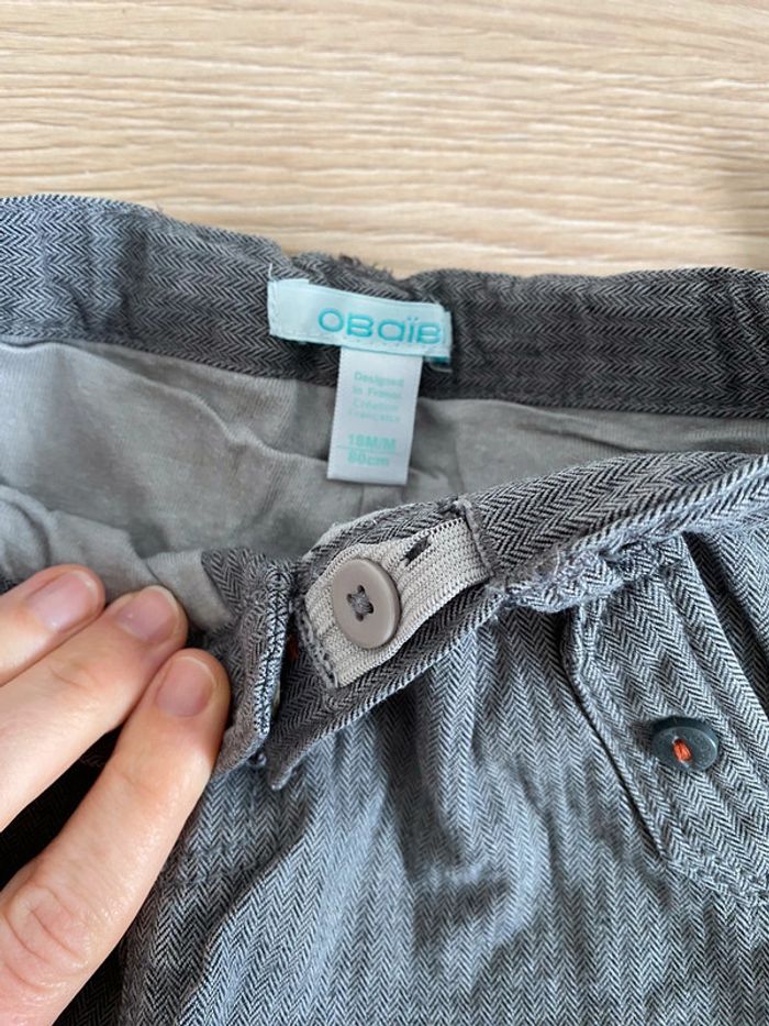 Lot de 2 jeans 12 mois obaibi neuf - photo numéro 2