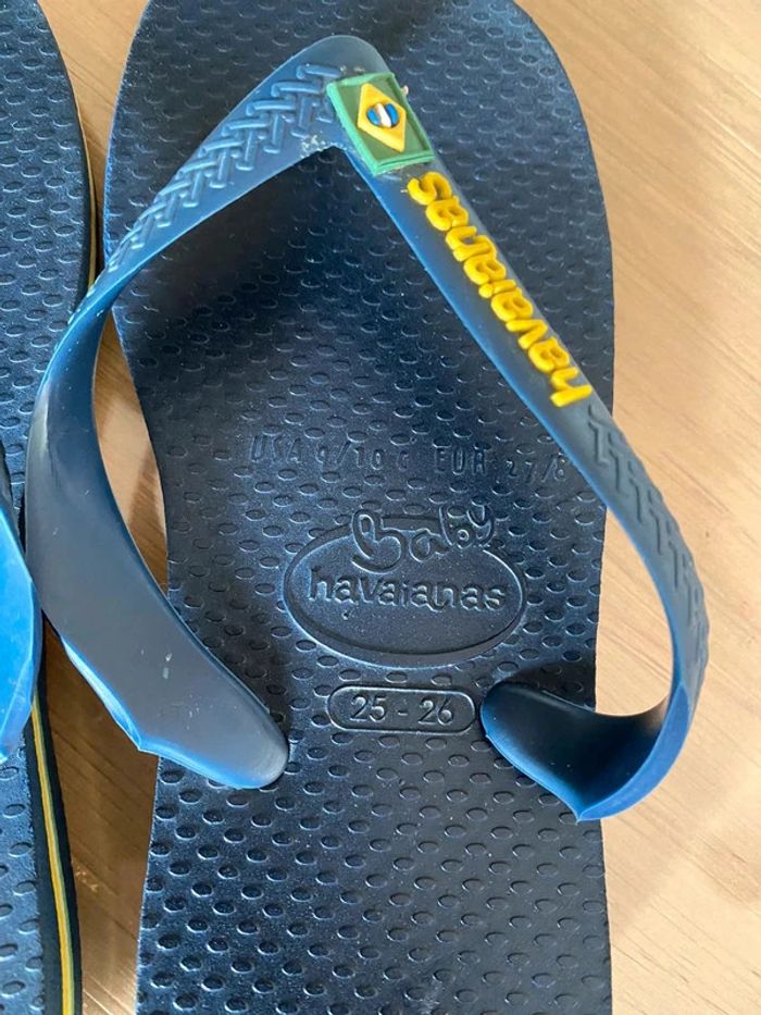 Tongs Havaianas baby bleue taille 25 / 26 - photo numéro 9
