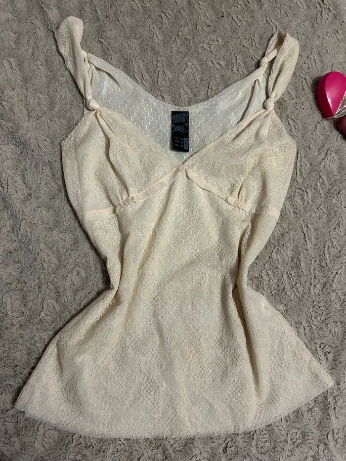 débardeur bershka crème