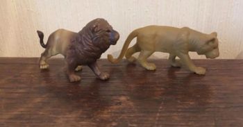figurines vintage New Ray « Lion et Lionne »