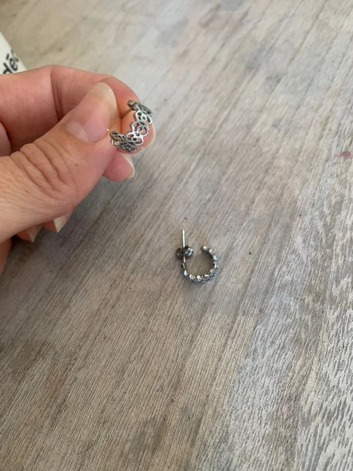 Mini-creoles acier inoxydable - photo numéro 4