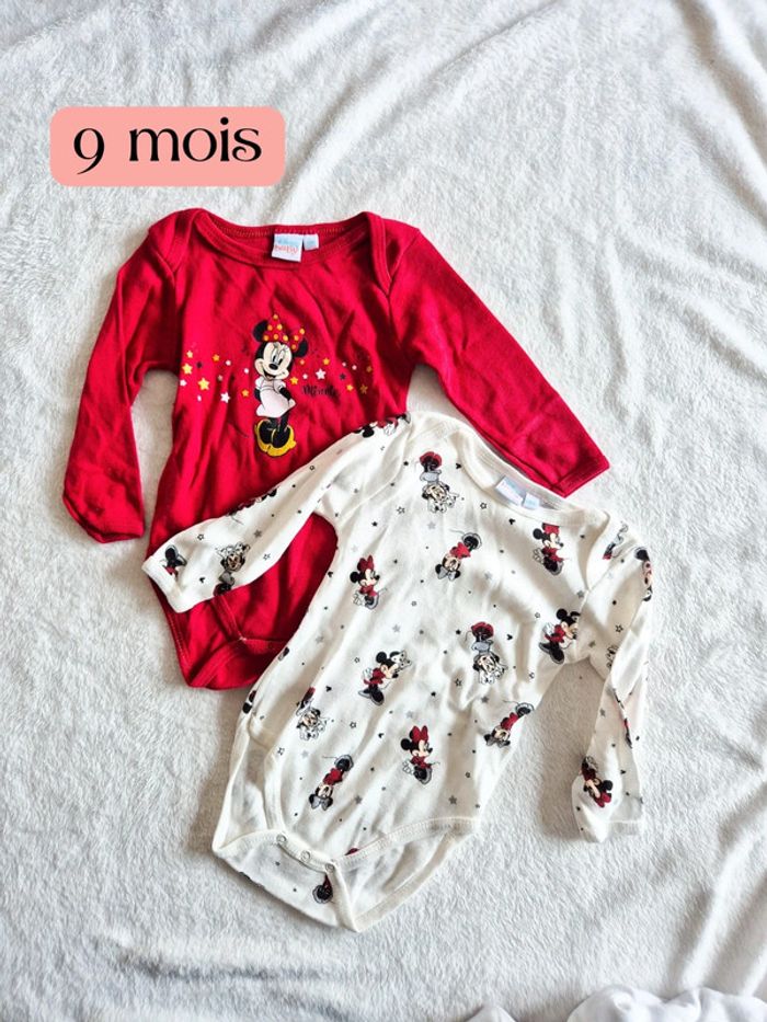 Lot 2 bodies minnie 9 mois