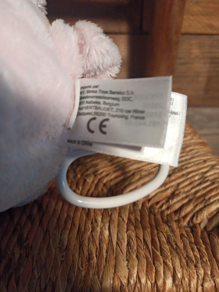 Peluche lapin musical rose Simba toys tbe - photo numéro 4