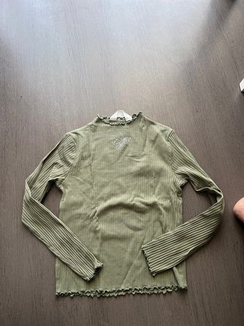 T shirt manches longues kaki H&M 10 ans