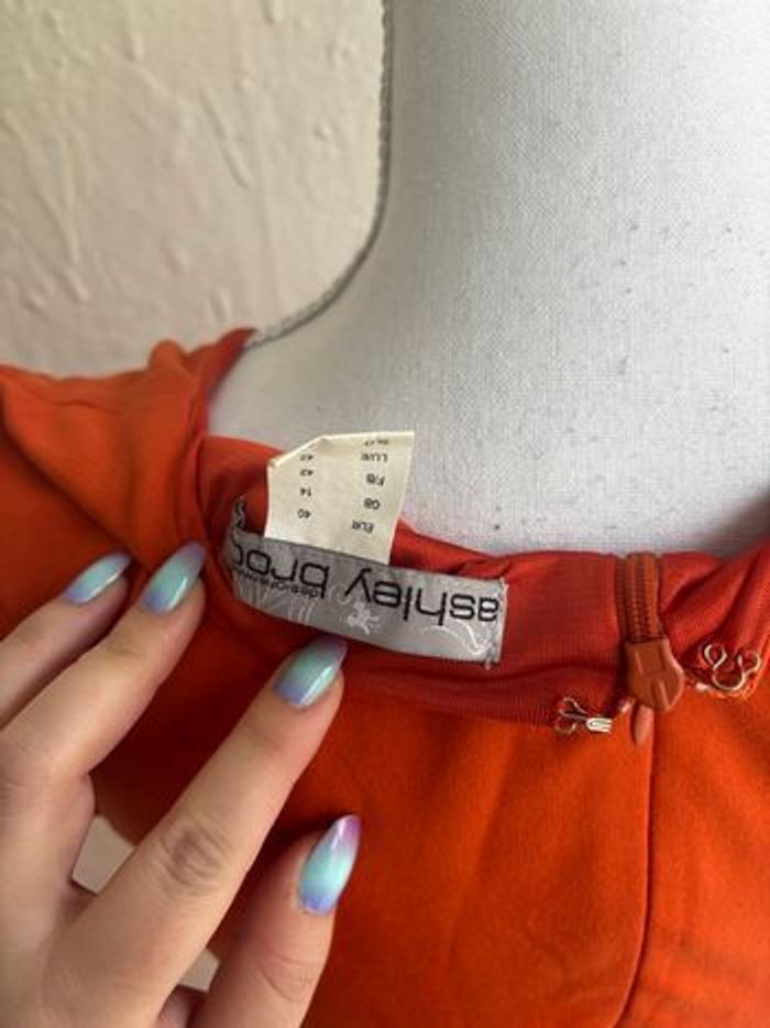 Robe Ashley Brooke orange – Taille 40 - photo numéro 3