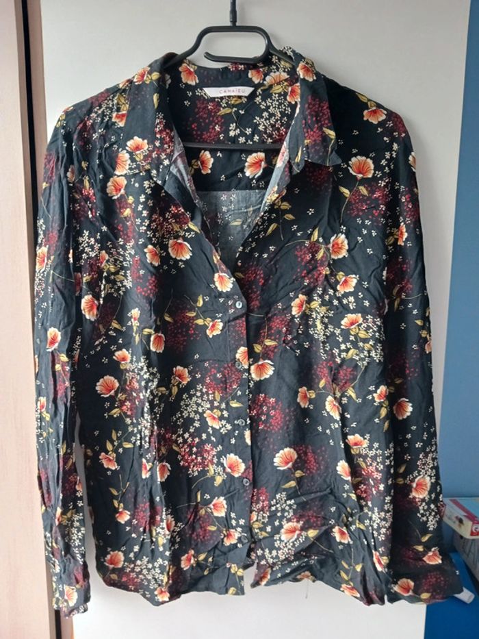 Chemisier fleuri Camaïeu taille L40