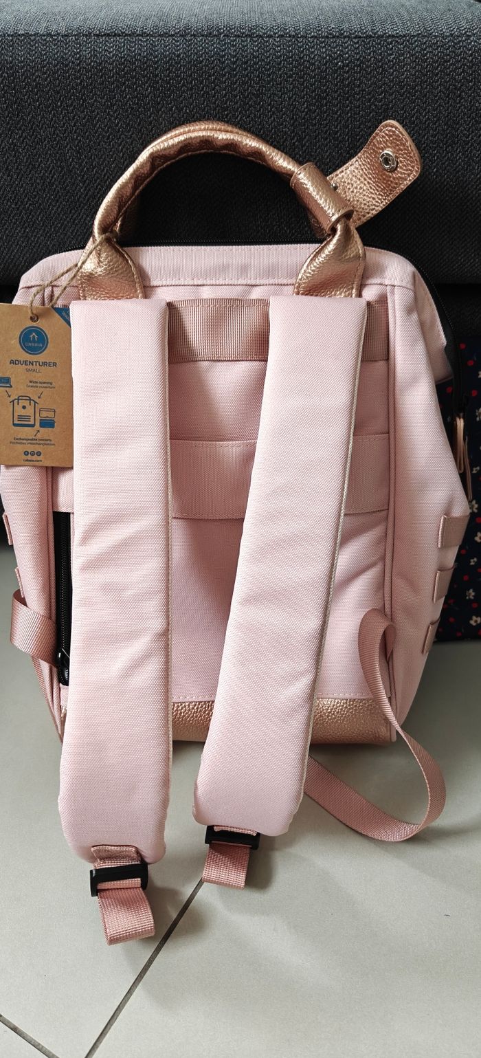 Sac à dos S cabaïa rose doré - photo numéro 3