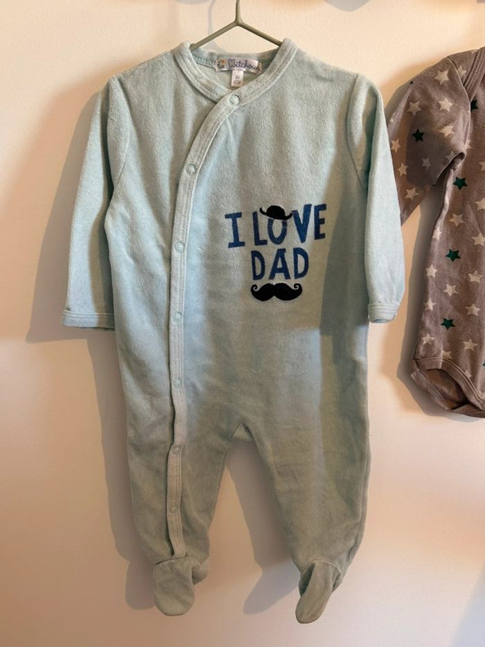 Pyjama velours et body manches longues - 6 mois - photo numéro 2