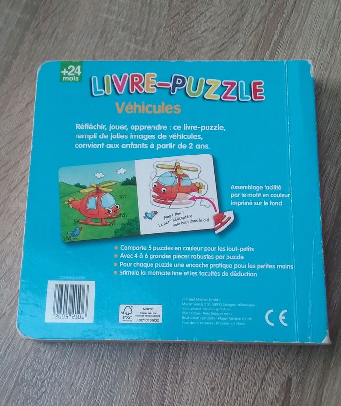 livre puzzle véhicules pour enfant - photo numéro 6