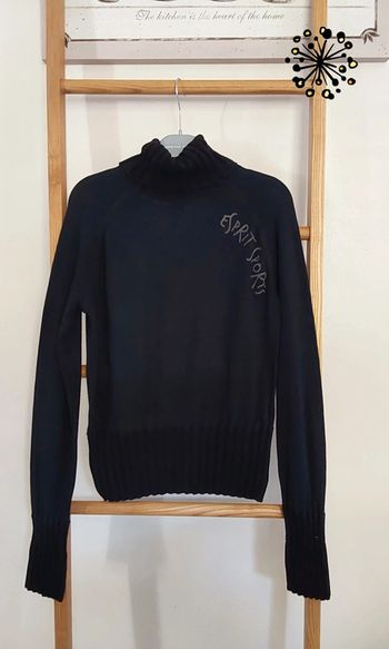 Pull col montant col roulé  noir Esprit T 38