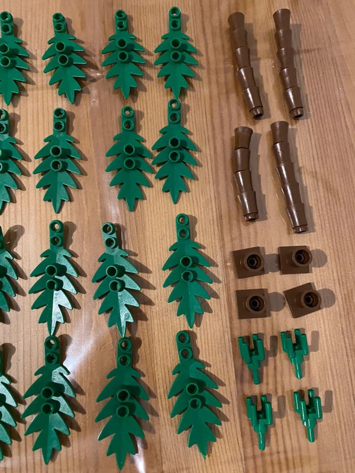 Lot lego de 29 feuilles de palmier avec tronc et socle (végétation) - photo numéro 6
