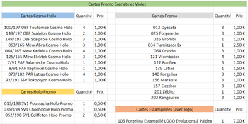 Cartes Promo Pokémon EV