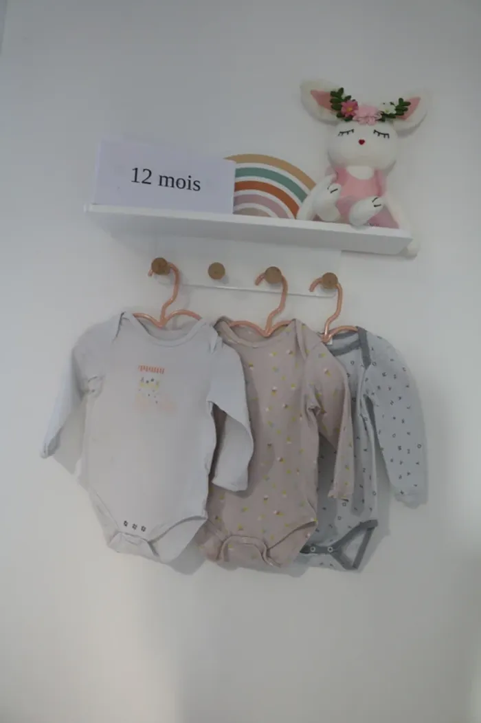 Lot bodies hiver fille 12 mois