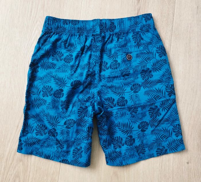 Short bermuda garçon bleu feuilles taille 6/7 ans Tex