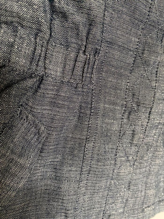 Trench gris bleu et fils argentés - photo numéro 3