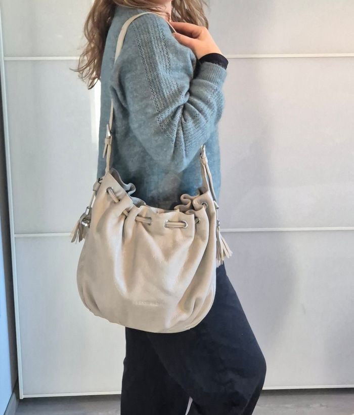 Sac à a main gris clair cuir Kesslord - photo numéro 10