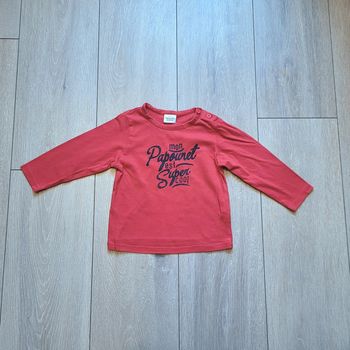 Maillot manche longue rouge. Garçon 18 mois. Marque Tape à l'oeil