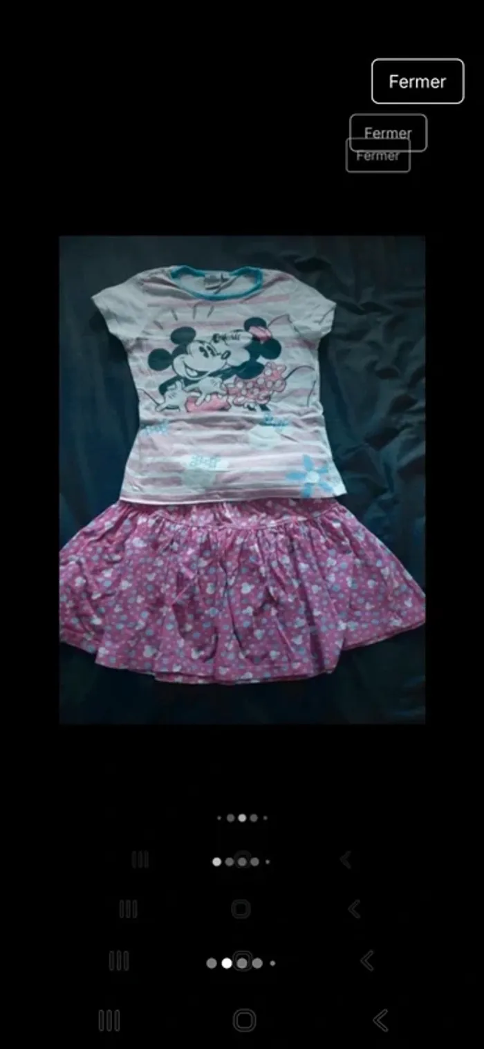 Ensemble Tee-shirt jupe minnie