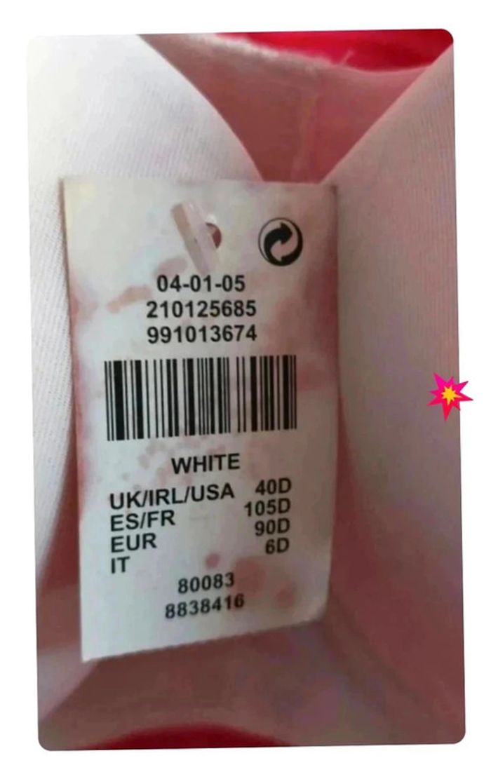 Soutien-gorge  blanc, maintien optimal - Primark, neuf, taille 105D - photo numéro 2