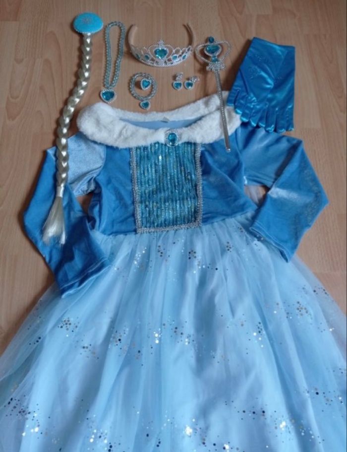 Deguisement robe princesse bleu 6ans - photo numéro 2