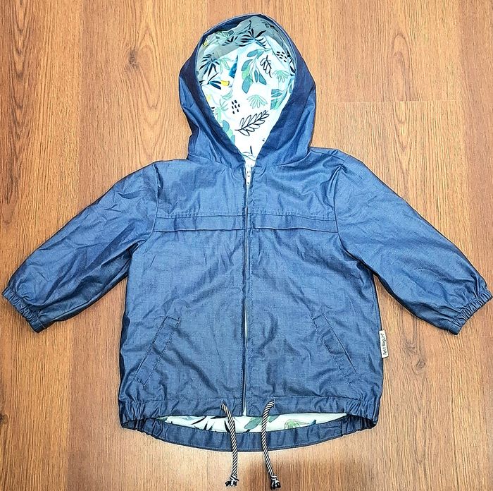 Veste coupe-vent à capuche Petit Béguin – 24 mois – bleu – enfant / bébé - photo numéro 3