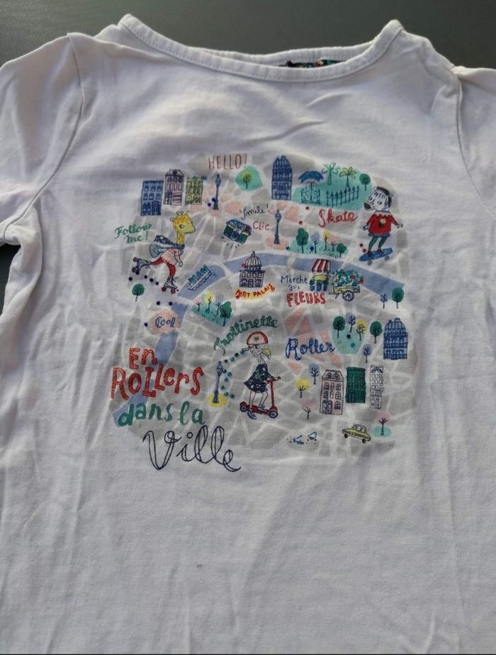 Tee-shirt manches 3/4 fille 3 ans Sergent major - photo numéro 2