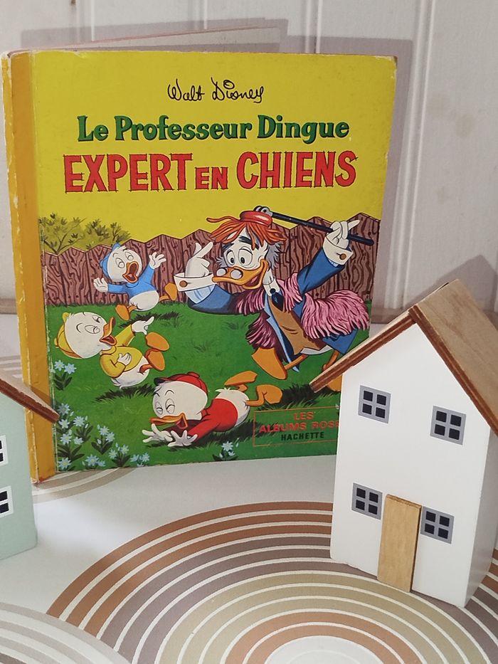 📚 Vintage Hachette Les albums Roses Le professeur Dingue Expert en chiens