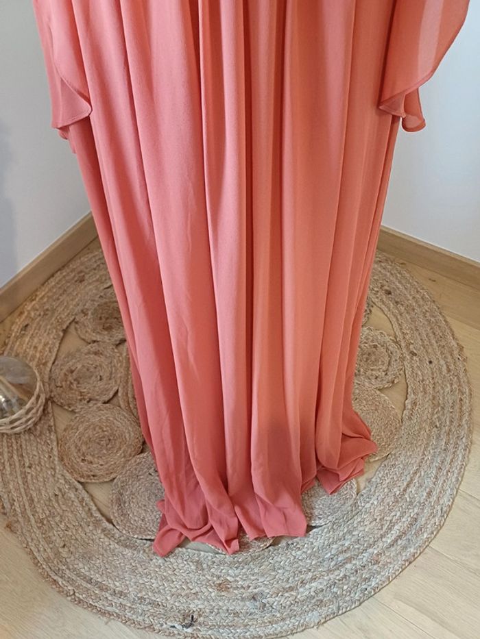 Robe longue rouille/corail de soirée/cocktail Eva & Lola taille S 36 - photo numéro 4