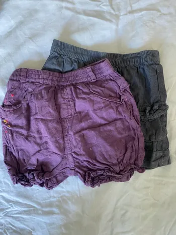 Lot 2 shorts style bloomers 12 mois Grain de blé