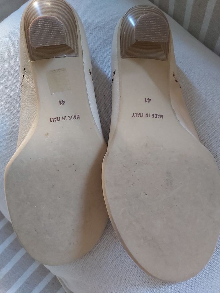 Escarpins cuir vintage & petit talon Louis XV - photo numéro 2