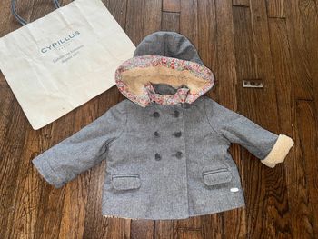 Manteau Cyrillus détails liberty 9 mois