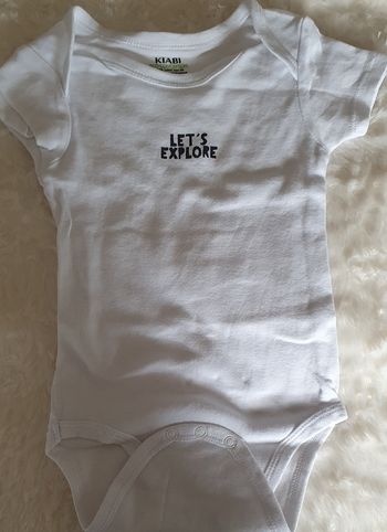 Bodie blanc garçon ou fille,  Kiabi