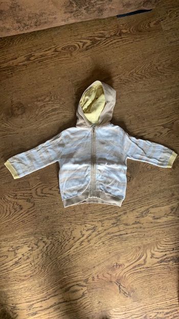 Gilet Kenzo rayé 18 mois rayé blanc beige