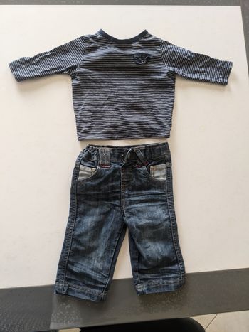 Ensemble jean + t-shirt 6 mois