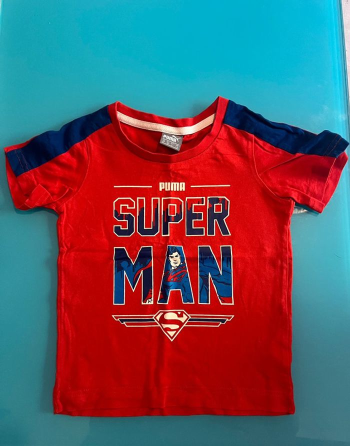 T shirt superman puma rouge