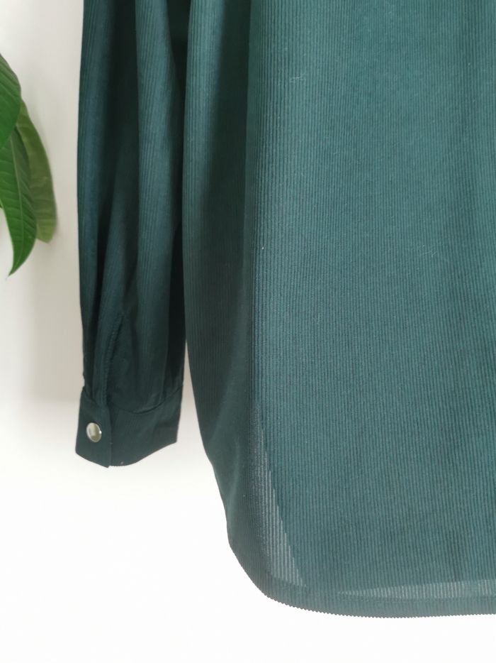 Chemise vert sapin effet velours côtelé Shein Taille L - 40/42 - photo numéro 5