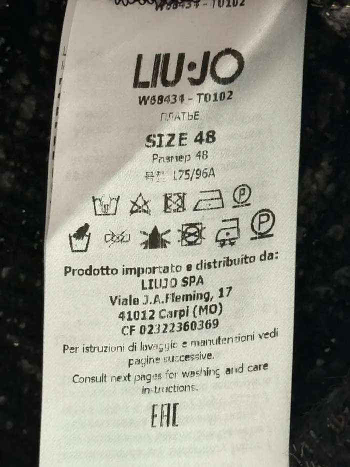 Robe Liu Jo sans manches T. 44 FR – Motif vichy noir et blanc - photo numéro 8