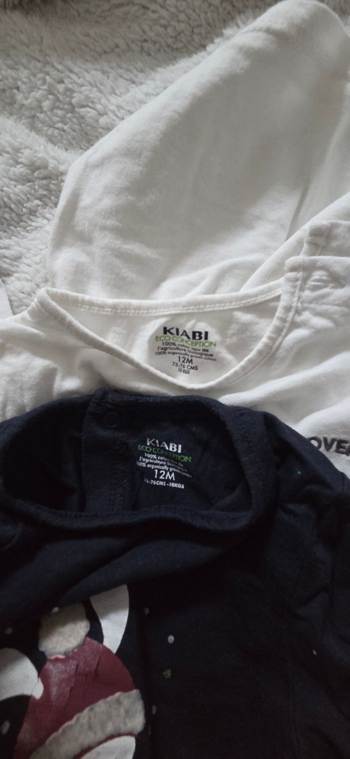 Lot 2 tee-shirts manches longues 12 mois - photo numéro 3