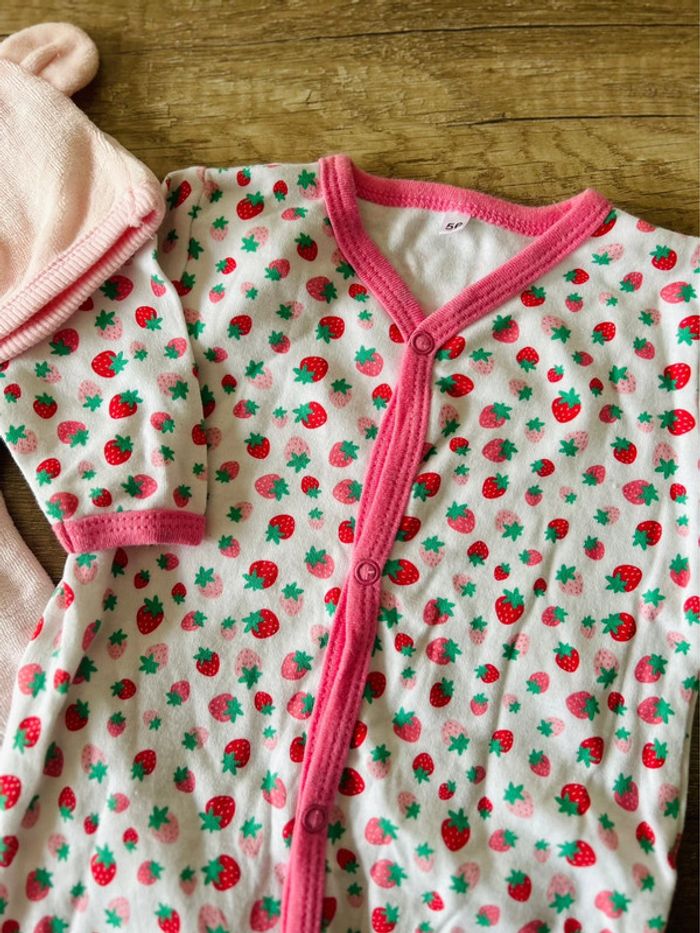 Lot de 2 pyjamas fille 3 mois - photo numéro 2