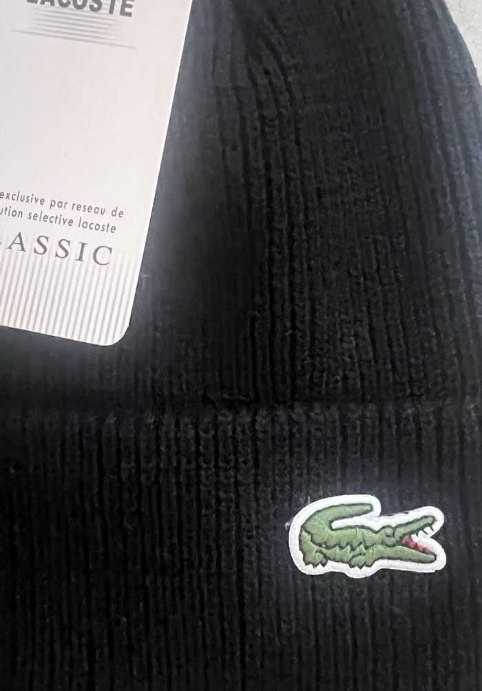 Bonnet Lacoste Taille Unique Noir Neuf avec étiquette - photo numéro 3